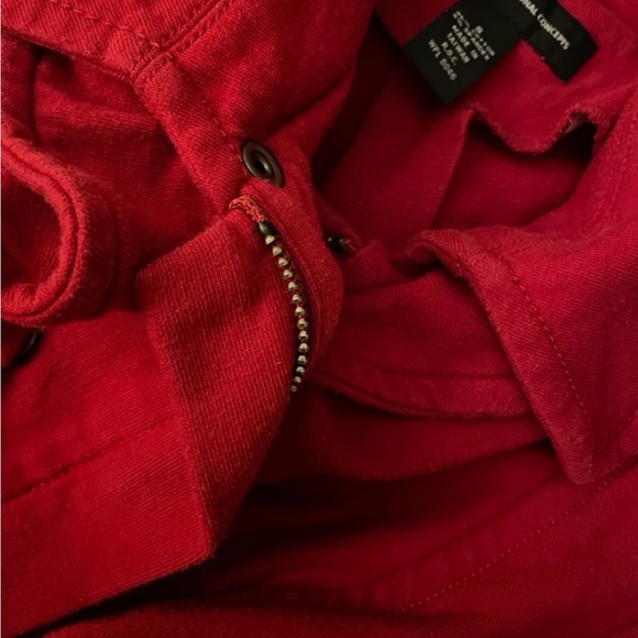 I.N.C. ruffled zip up in red - Picture 5 of 6